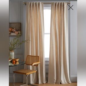 Quince Luster Velvet Curtain cotton light filtering in Champagne